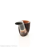 Amorelli Curved Pot Pipe with San Michele Pen Engraving - Amorelli - Amorelli Pipe