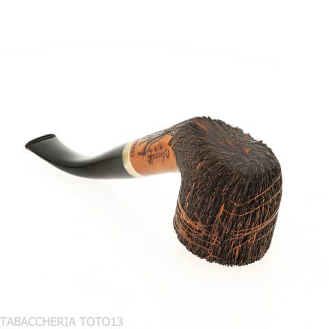 Amorelli Curved Pot Pipe with San Michele Pen Engraving - Amorelli - Amorelli Pipe