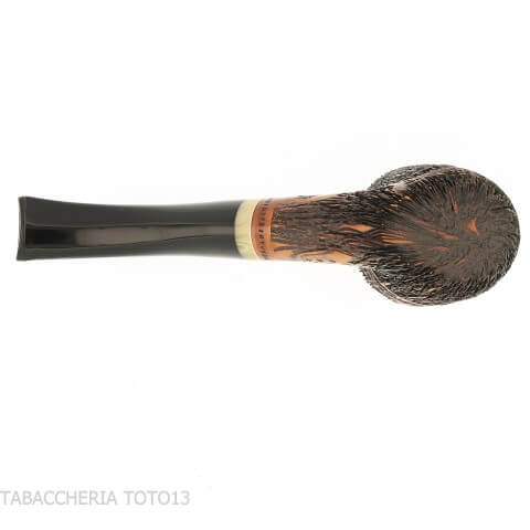 Amorelli Curved Pot Pipe with San Michele Pen Engraving - Amorelli - Amorelli Pipe