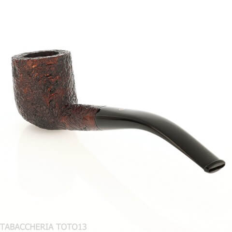 Pebble Grain dark sandblasted bent pot shape pipe - Ashton - William “Ashton” Taylor