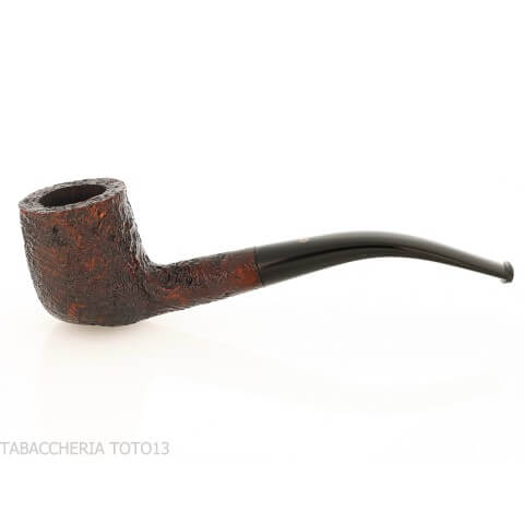 Dunkles, sandgestrahltes, gebogenes, topfförmiges Pfeife mit Kieselkorn - Ashton - William “Ashton” Taylor