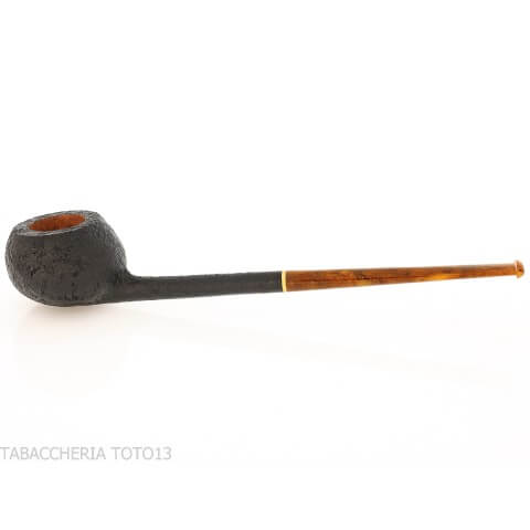 C-Pipe Wang Apple Pencil-shaped pipe in sandblasted briar - C-Pipe Wang - Wang C-pipe