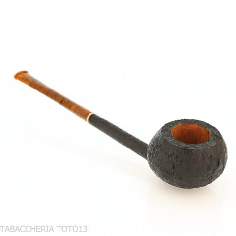 C-Pipe Wang Apple Pencil-shaped pipe in sandblasted briar - C-Pipe Wang - Wang C-pipe