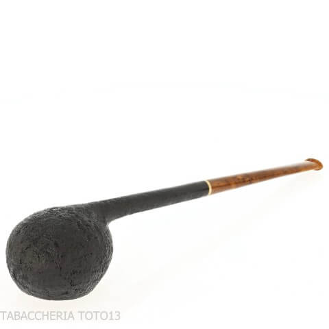 C-Pipe Wang Apple Pencil-shaped pipe in sandblasted briar - C-Pipe Wang - Wang C-pipe
