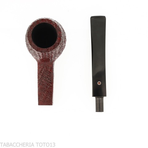 Pebble Grain Brandy-Shaped Pipe, Dark Sandblasted - Ashton - William “Ashton” Taylor