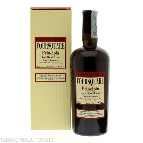 Foursquare Principia Single Blended Rum Vol.62% Cl.70 - Rhum - Foursquare rum distillery