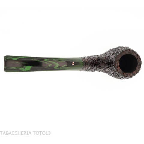 Pipa Ashton Brindle forma Bent Billiard sabbiata scura | Pipa Inglese