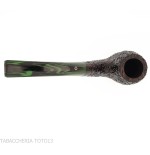 Pipa Ashton Brindle forma Bent Billiard sabbiata scura | Pipa Inglese