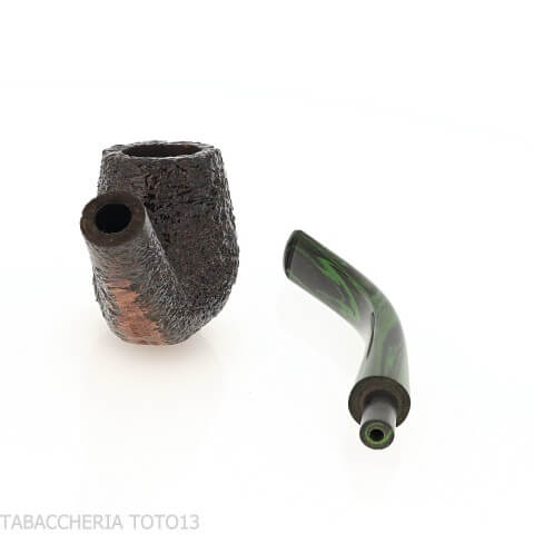 shton Brindle pipe Bent Billard forme foncé sablé | Pipe anglaise