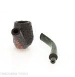 Pipa Ashton Brindle forma Bent Billiard sabbiata scura | Pipa Inglese
