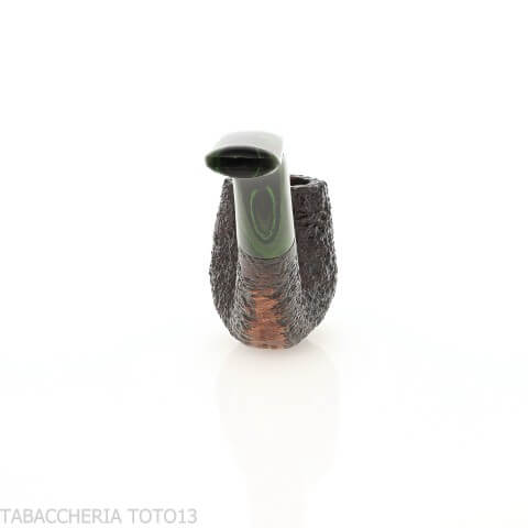 Pipa Ashton Brindle forma Bent Billiard sabbiata scura | Pipa Inglese