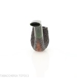 Pipa Ashton Brindle forma Bent Billiard sabbiata scura | Pipa Inglese