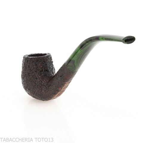 Pipa Ashton Brindle forma Bent Billiard sabbiata scura | Pipa Inglese