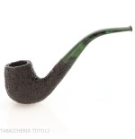 Pipa Ashton Brindle forma Bent Billiard sabbiata scura | Pipa Inglese