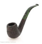 shton Brindle pipe Bent Billard forme foncé sablé | Pipe anglaise