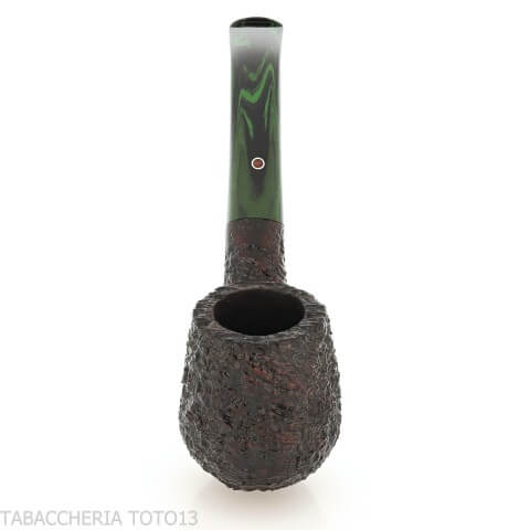 Pipa Ashton Brindle forma Bent Billiard sabbiata scura | Pipa Inglese