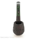 Pipa Ashton Brindle forma Bent Billiard sabbiata scura | Pipa Inglese
