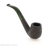 Pipa Ashton Brindle forma Bent Billiard sabbiata scura | Pipa Inglese