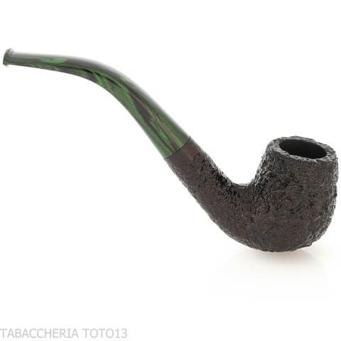 shton Brindle pipe Bent Billard forme foncé sablé | Pipe anglaise