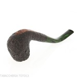 Pipa Ashton Brindle forma Bent Billiard sabbiata scura | Pipa Inglese