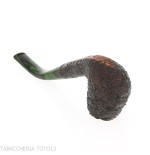 Pipa Ashton Brindle forma Bent Billiard sabbiata scura | Pipa Inglese