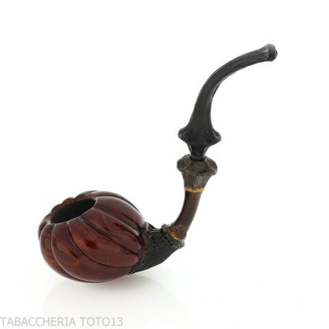 C-pipe Wang flower bud shape pipe natural briar finish