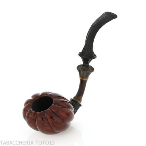 C-pipe Wang flower bud shape pipe natural briar finish
