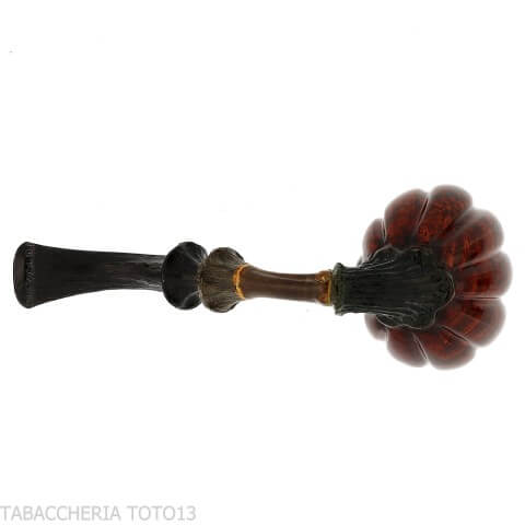 C-pipe Wang flower bud shape pipe natural briar finish