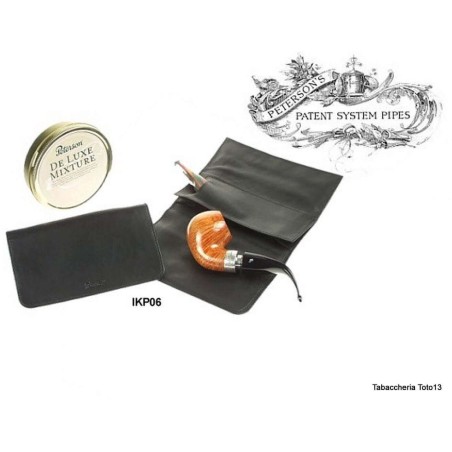 Peterson Leather Roll-Up Pouch with Rubberized Interior - Accessories for tobacco pipes