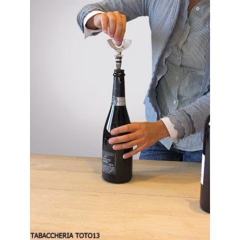 Artis Techno Expander bottle stopper, black - House & Accessories - Metal