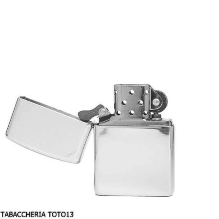 Zippo Feuerzeug in glänzendem massivem Silber - Feuerzeuge