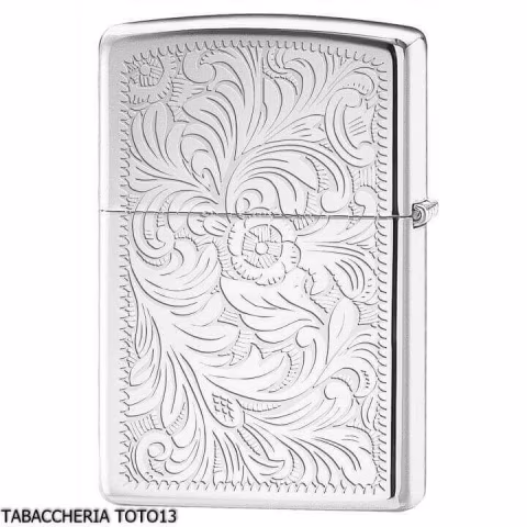 Encendedor Zippo con acabado cromado veneciano - Alumbradores