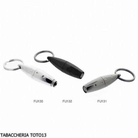 Lubinski 8mm Olive Cigar Punch, Chrome-Plated, with Keychain - Accessories Cigar - Metal