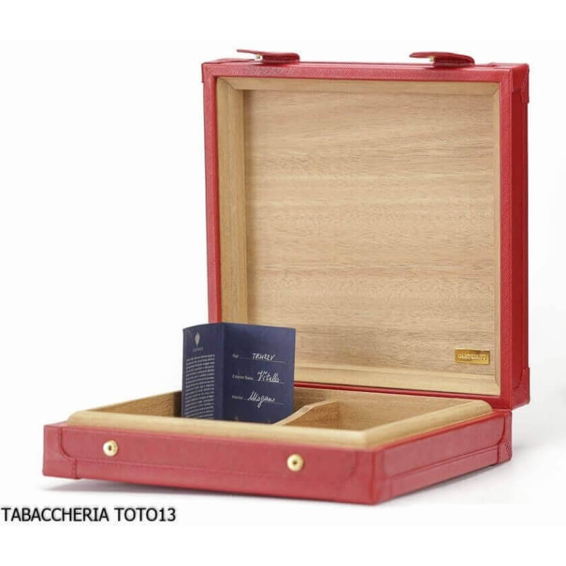Cartujano humidor quadrato da viaggio in pelle Cartujano – Italian brand - Italian Cigar’s Accessories Portasigari da Viaggio...