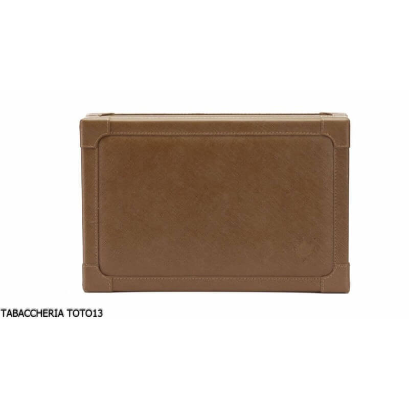 Cartujano voyage rectangulaire humidor à cuir orange ou marron - Cartujano – Italian brand - Italian Cigar’s Accessories