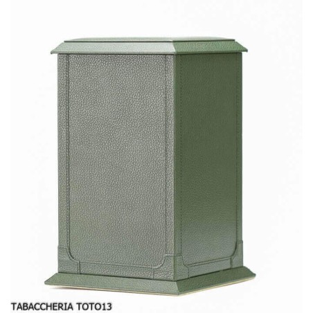 Cartujano humidor vertical doublé cuir vert - Accessoires Cigare - Cuir, Bois