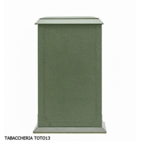 Cartujano humidor vertical doublé cuir vert - Accessoires Cigare - Cuir, Bois