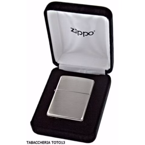 Zippo encendedor de plata satinado plata maciza - Alumbradores