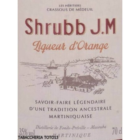 Shrubb Creole J.M. Orangen- und Rumlikör Vol. 35% Cl.70 - Destilliert