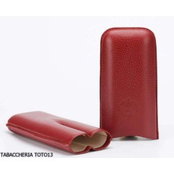 cartujano cigar pocket suitable for 2 bull, red leather
