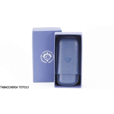 Cartujano Toscana cigarro 2 significa de cuero azul - Accesorios para cigarros toscanos