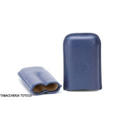 Cartujano Tuscan cigar 2 means light blue leather Cartujano – Italian brand - Italian Cigar’s Accessories Pocket cases for ha...