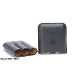 Cartujano – Italian brand - Italian Cigar’s Accessories - Cartujano portasigari 3 toro in pelle blu