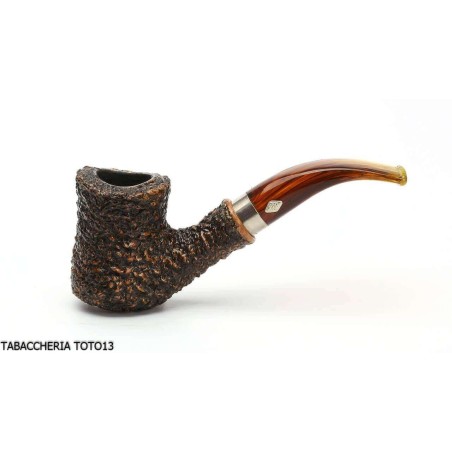 Brebbia naif rusticata marrone, bocchino curvo mod. 7069 - Pipe