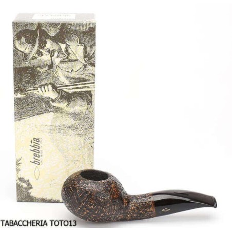 Brebbia fat bob sabbiata, bocchino leggermente curvo mod. 2112 - Pipe