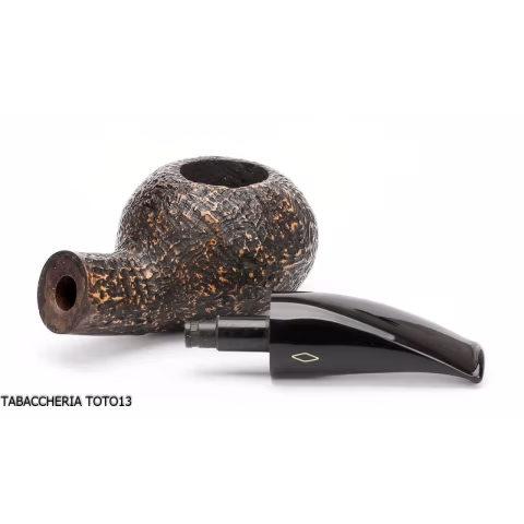 Pipe Brebbia Fat Bob sandblasted, slightly curved mouthpiece mod. 2112 - Tobacco Pipes