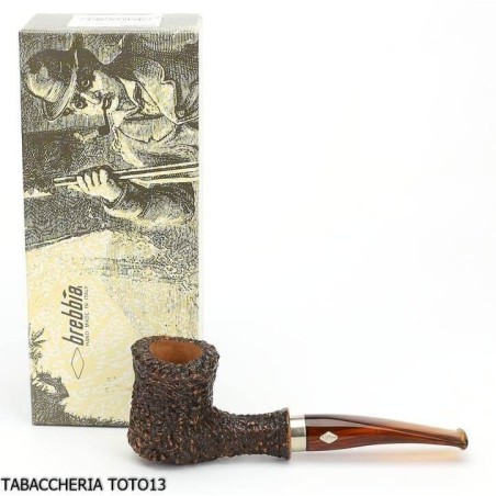 Tobacco Pipe Brebbia naive rusticated, mouthpiece mod law. 7013 - Tobacco Pipes - Natural root