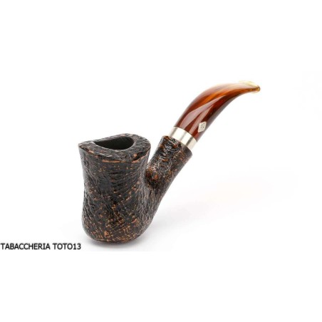 Pipa Brebbia Naif marrón arenado, mod boquilla curvada. 7069 - Pipas de Tabaco