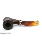 Pipa Brebbia Naif marrón arenado, mod boquilla curvada. 7069 - Pipas de Tabaco