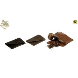 Small bag tobacco brings in brown leather with rubberized inner Lubinski Tobacco bags